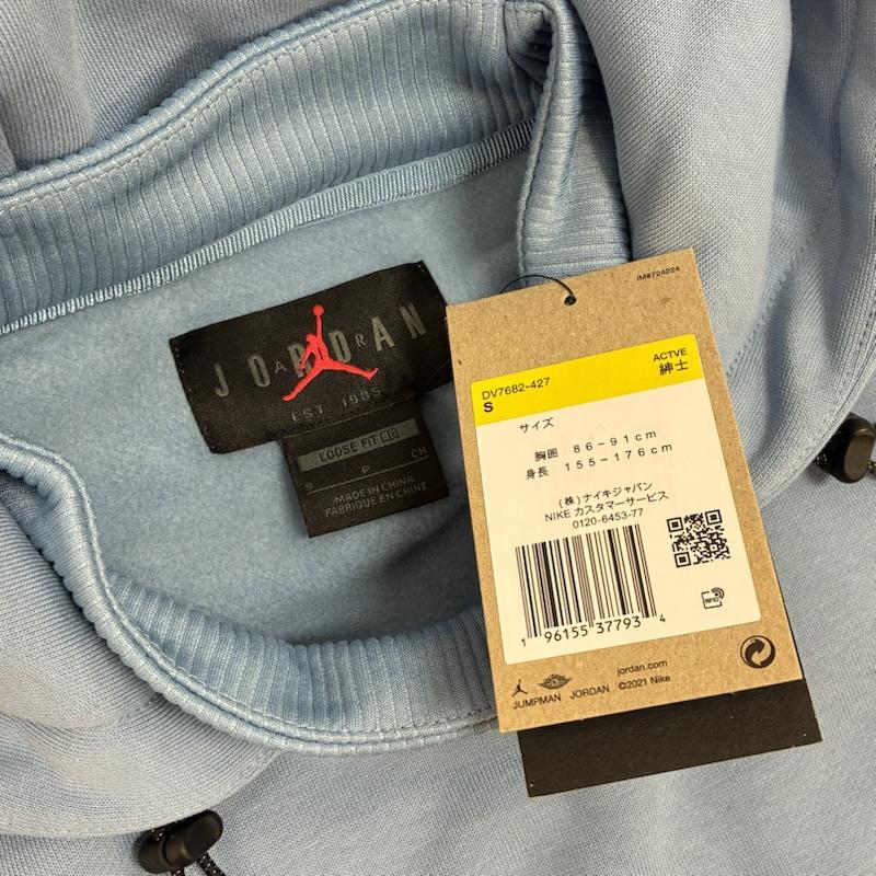 ナイキ NIKE パーカー 長袖 JORDAN BRAND ジョーダン 23ss プルオーバー スウェット パーカー フーディー DV7682-427 S ロゴ、文字 水色 / ライトブルー / メンズ USED 古着 中古 50154467