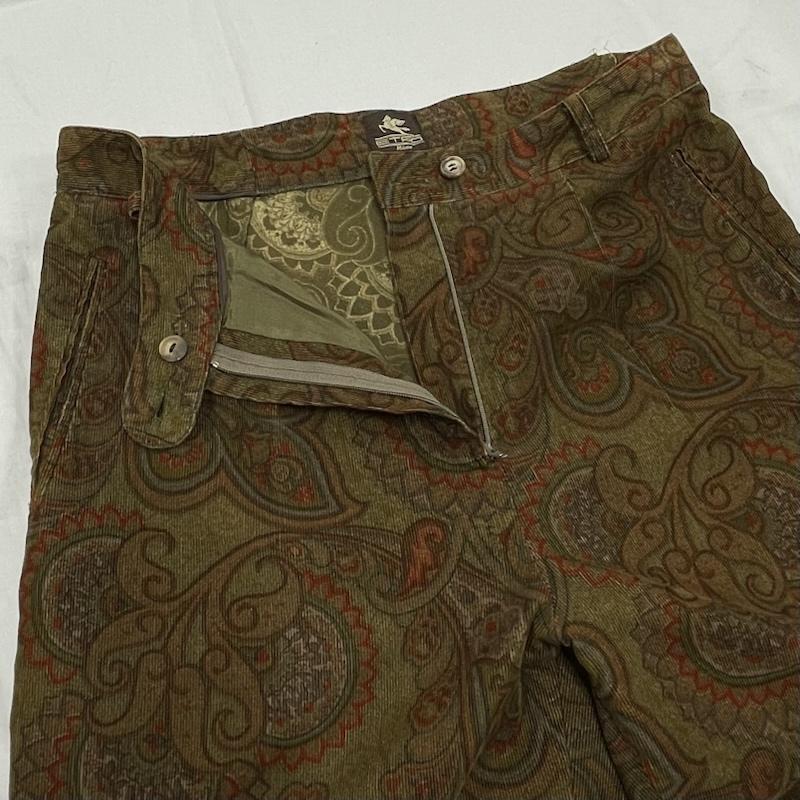 エトロ ETRO パンツ ワークパンツ、ペインターパンツ ペイズリー コーデュロイ パンツ プリント ジップフライ 42 プリント マルチカラー / マルチカラー / multicolor レディース USED 古着 中古 50154474