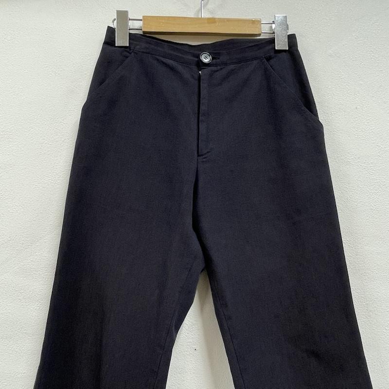 ワイズビスリミ Y s bis LIMI パンツ スラックス サイド スリット パンツ ストレート フレア ジップフライ XS 無地 紺 / ネイビー / navy レディース USED 古着 中古 50154475