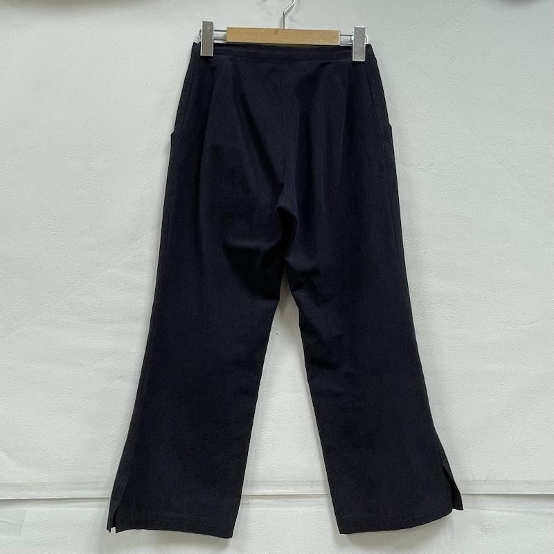 ワイズビスリミ Y s bis LIMI パンツ スラックス サイド スリット パンツ ストレート フレア ジップフライ XS 無地 紺 / ネイビー / navy レディース USED 古着 中古 50154475