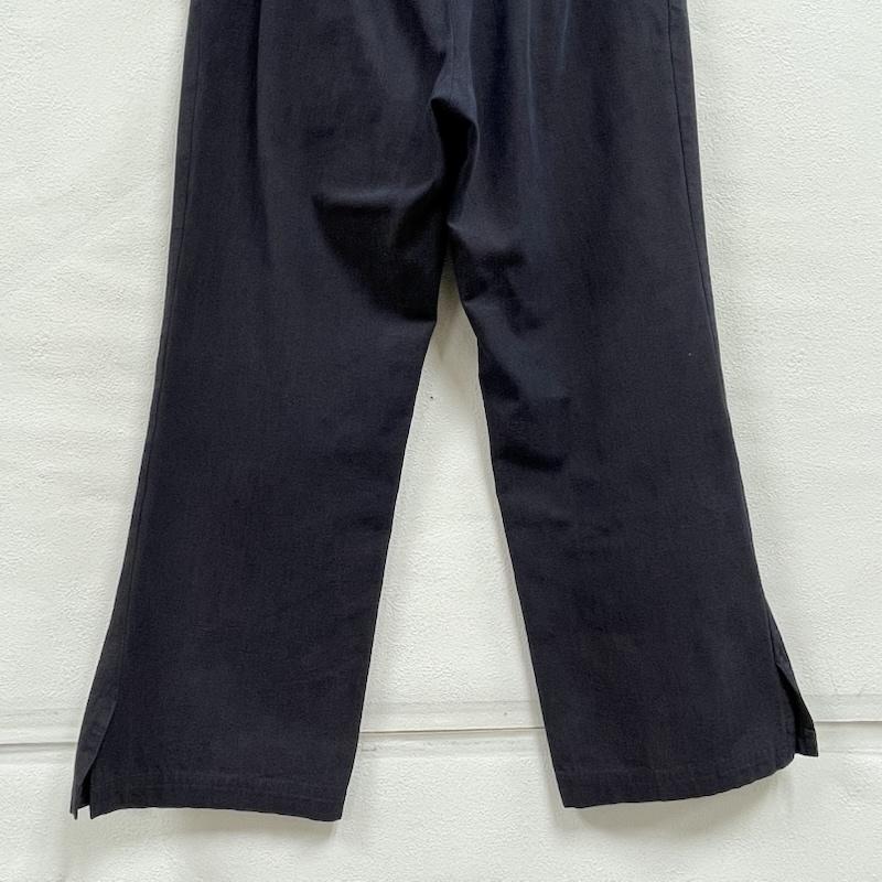ワイズビスリミ Y s bis LIMI パンツ スラックス サイド スリット パンツ ストレート フレア ジップフライ XS 無地 紺 / ネイビー / navy レディース USED 古着 中古 50154475