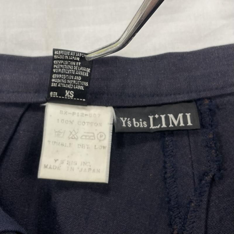ワイズビスリミ Y s bis LIMI パンツ スラックス サイド スリット パンツ ストレート フレア ジップフライ XS 無地 紺 / ネイビー / navy レディース USED 古着 中古 50154475