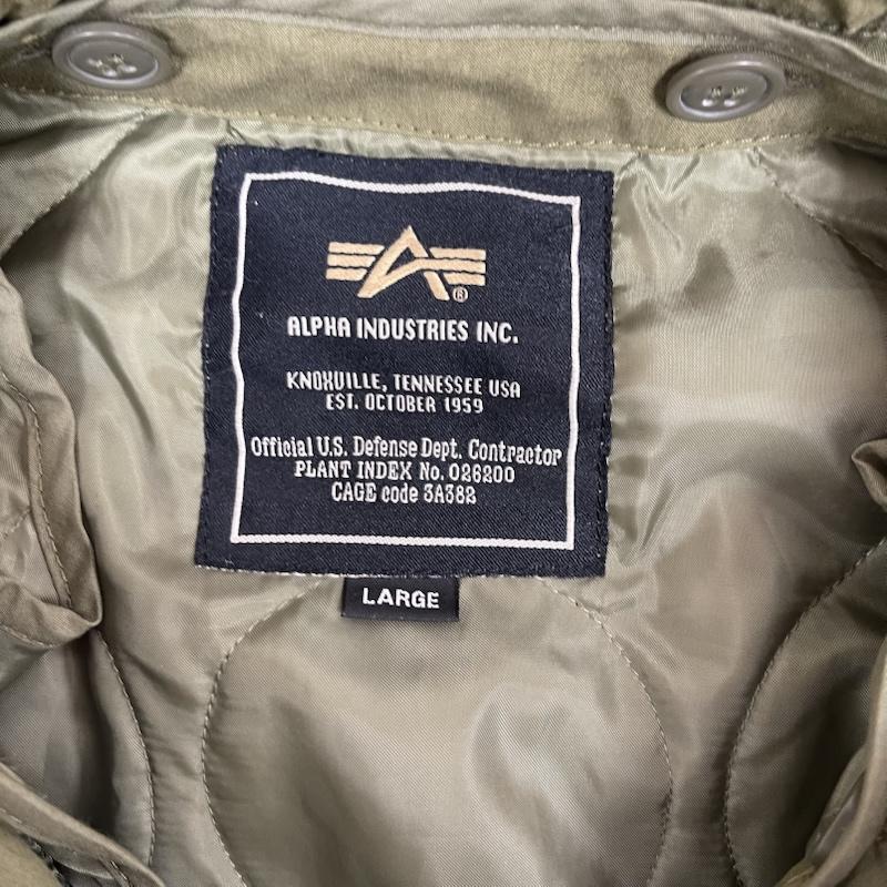 アルファ インダストリー Alpha Industries ジャケット、上着 ジャンパー、ブルゾン M-65 モッズ コート ジップ アップ ジャケット 20520-003 L カーキ / カーキ / khaki メンズ USED 古着 中古 50154476