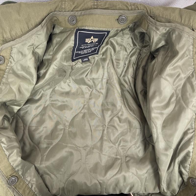 アルファ インダストリー Alpha Industries ジャケット、上着 ジャンパー、ブルゾン M-65 モッズ コート ジップ アップ ジャケット 20520-003 L カーキ / カーキ / khaki メンズ USED 古着 中古 50154476