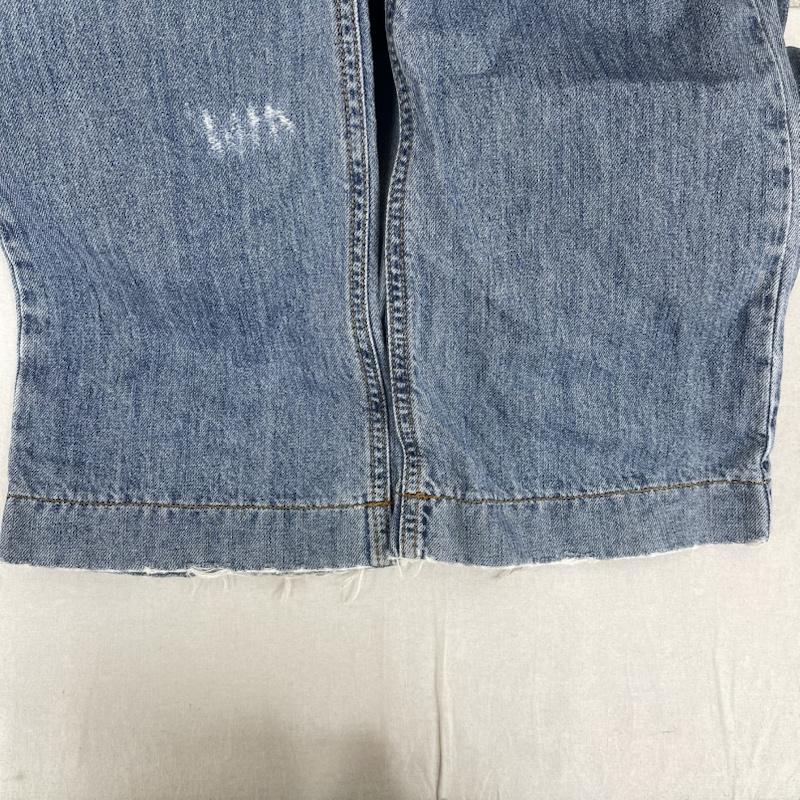 ドルチェアンドガッバーナ DOLCE&GABBANA パンツ デニム、ジーンズ レザー パッチ クラッシュ 加工 ダメージ デニム パンツ zdp72 44 インディゴ / インディゴ / Indigo メンズ USED 古着 中古 50154478