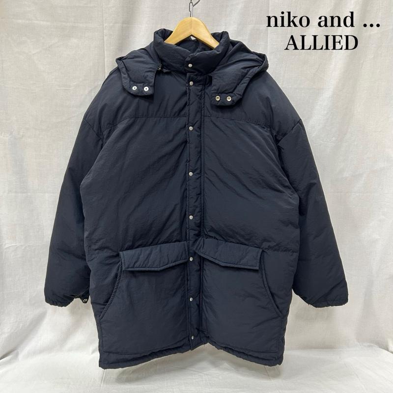 ニコアンド niko and... ジャケット、上着 ダウンジャケット ALLIED ダウンジャケット navy L L 無地 紺 / ネイビー / navy レディース USED 古着 中古 50154494