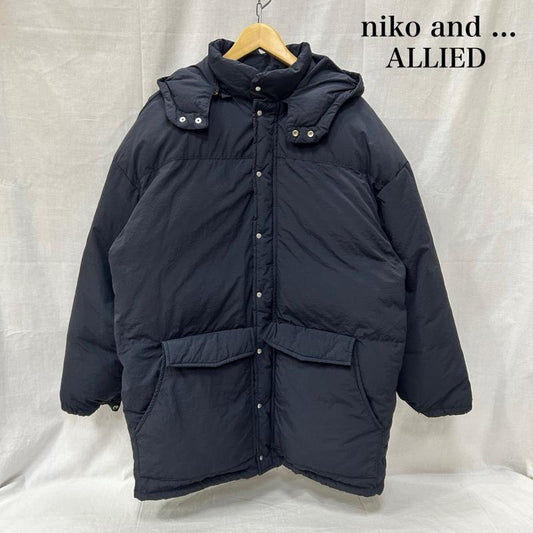 ニコアンド niko and... ジャケット、上着 ダウンジャケット ALLIED ダウンジャケット navy L L 無地 紺 / ネイビー / navy レディース USED 古着 中古 50154494