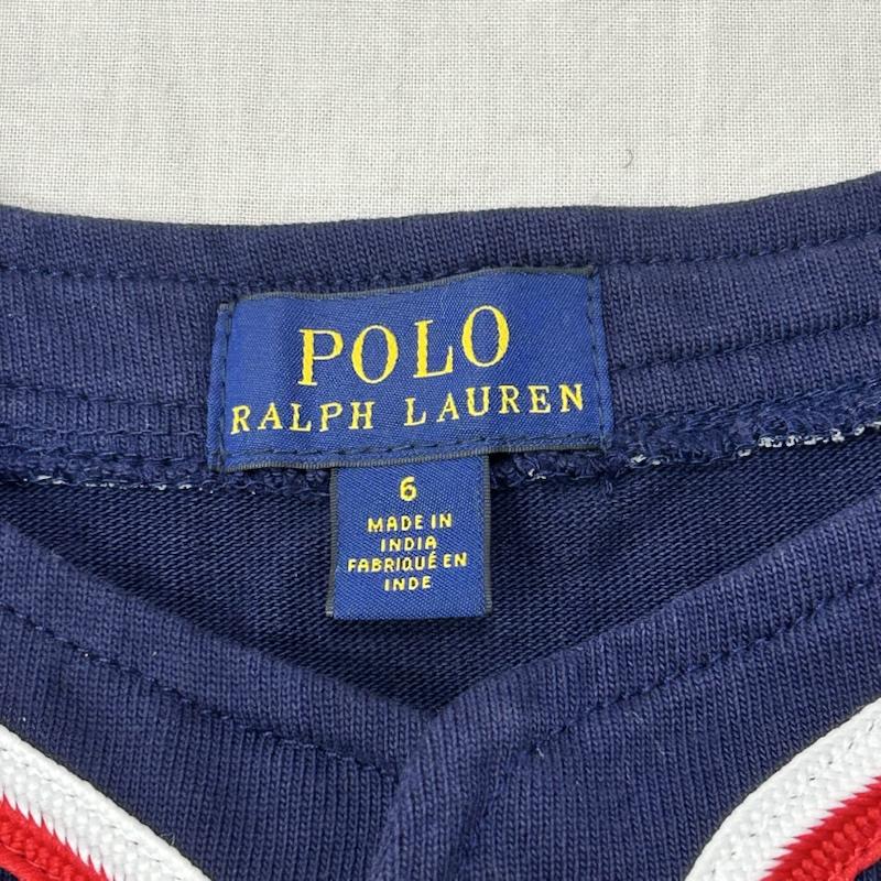 ポロラルフローレン POLO RALPH LAUREN シャツ、ブラウス 半袖 POLO BEAR 刺繍ベースボールシャツ SIZE:6 navy - 刺繍 紺 / ネイビー / navy ボーイズ USED 古着 中古 50154497