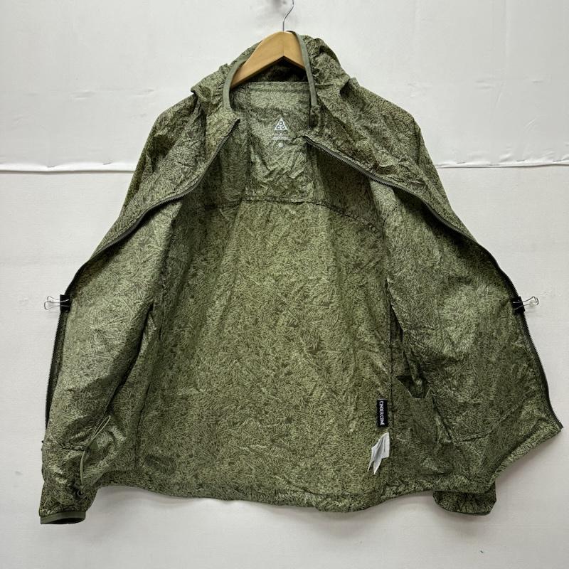 ナイキ エィシージー NIKE ACG ジャケット、上着 ジャンパー、ブルゾン CNDR CN HOODIE JACKET AOP 総柄 ナイロン ジャケット DO6269-334 M 緑 / グリーン / green メンズ USED 古着 中古 50154499