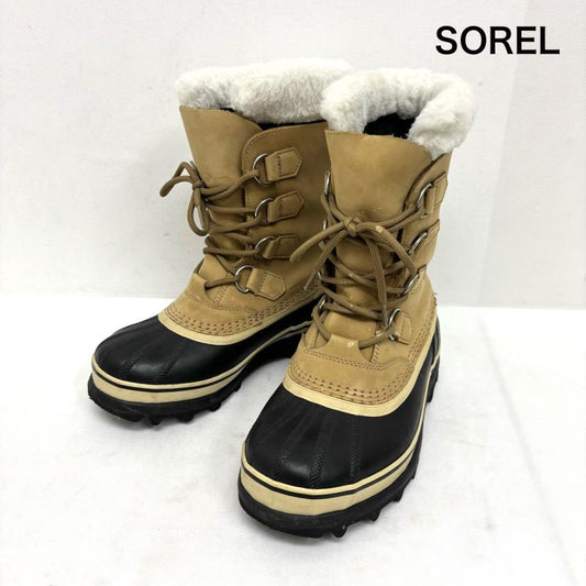 ソレル SOREL 長靴、レインシューズ 長靴、レインシューズ ウインターブーツ カリブー ウォータープルーフ 防水 スノーブーツ NL1005-280 23.0cm レディース USED 古着 中古 50154531
