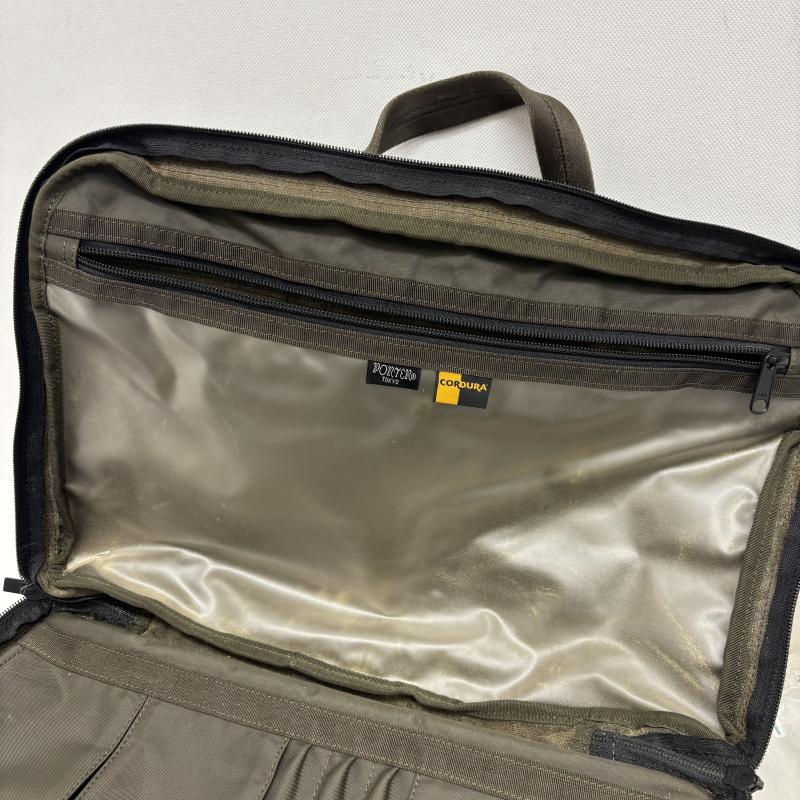 ポーター PORTER ブリーフケース、書類かばん ブリーフケース、書類かばん ブリーフケース テンション CORDURA ビジネスバッグ 2way カーキ ポーター - メンズ USED 古着 中古 50154535