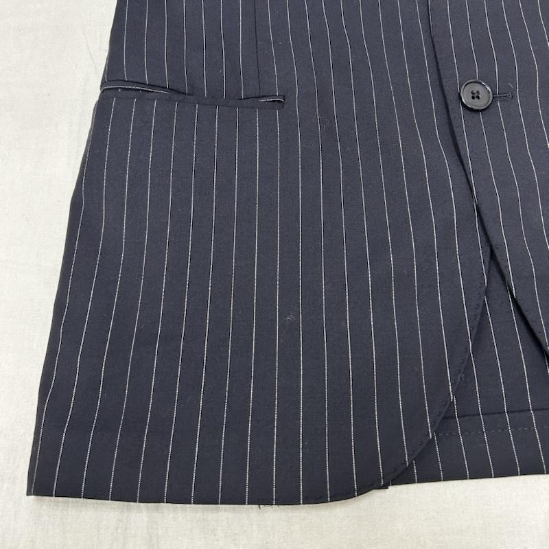 ラルディーニ LARDINI スーツ スーツ ネイビー ピンストライプ セットアップ スーツ パンツ シングル ウール made in italy サイズ48 サイドベンツ 48 ストライプ 紺 / ネイビー / navy メンズ USED 古着 中古 50154559