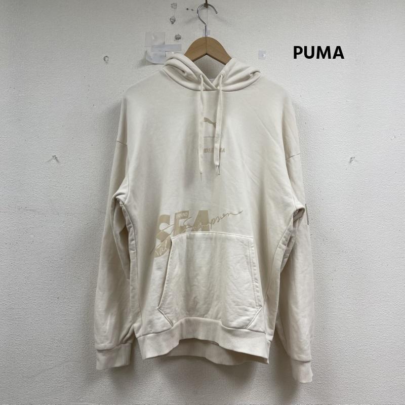 プーマ PUMA パーカー 長袖 WIND AND SEA コットン ロゴ プリント パーカー 530632-01 S ベージュ / ベージュ / beige メンズ USED 古着 中古 50154575