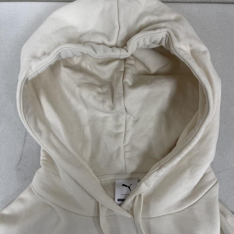 プーマ PUMA パーカー 長袖 WIND AND SEA コットン ロゴ プリント パーカー 530632-01 S ベージュ / ベージュ / beige メンズ USED 古着 中古 50154575