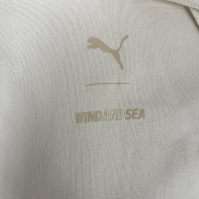 プーマ PUMA パーカー 長袖 WIND AND SEA コットン ロゴ プリント パーカー 530632-01 S ベージュ / ベージュ / beige メンズ USED 古着 中古 50154575
