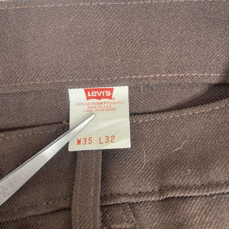 リーバイス Levi s パンツ ワークパンツ、ペインターパンツ 90s USA製 10517-6128 STA-PREST スタプレスト ブーツカット スラックス パンツ 35インチ 茶 / ブラウン / brown メンズ USED 古着 中古 50154584