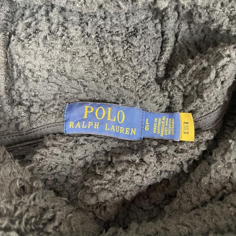 ポロラルフローレン POLO RALPH LAUREN パーカー 長袖 ボア フリース プルオーバー パーカー 黒 / ブラック / black メンズ USED 古着 中古 50154585