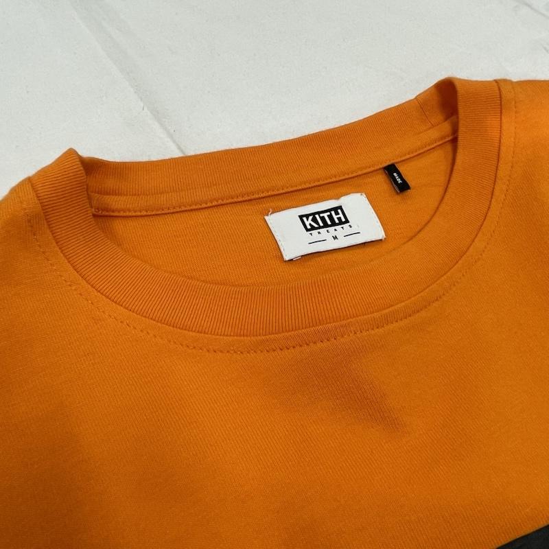 キス KITH Tシャツ 長袖 ハロウィン 限定 ロゴ プリント ロンT 長袖 ロングスリーブ M ワンポイント X ロゴ、文字 X プリント 橙 / オレンジ / orange X 黒 / ブラック / black メンズ USED 古着 中古 50154593