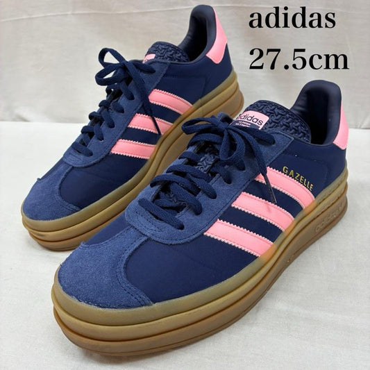 アディダスオリジナルス adidas originals スニーカー スニーカー ウィメンズ Gazelle Bold ガゼル ボールド IG4390 ローカット スニーカー 27.5cm ロゴ、文字 紺 / ネイビー / navy X 桃 / ピンク / pink X 金 / ゴールド / gold color メンズ USED 古着 中古 50154598