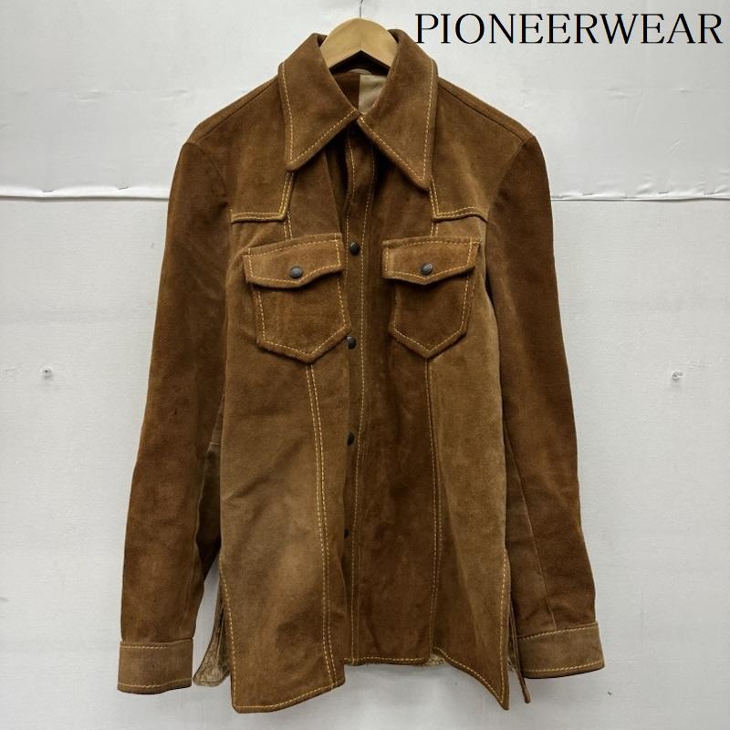 パイオニアウエアー PIONEERWEAR ジャケット、上着 レザージャケット 60s 70s USA製 スエード レザー ウエスタン ジャケット 38 茶 / ブラウン / brown メンズ USED 古着 中古 50154601