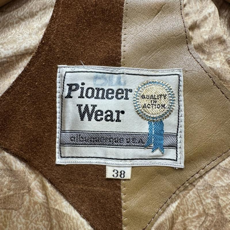 パイオニアウエアー PIONEERWEAR ジャケット、上着 レザージャケット 60s 70s USA製 スエード レザー ウエスタン ジャケット 38 茶 / ブラウン / brown メンズ USED 古着 中古 50154601