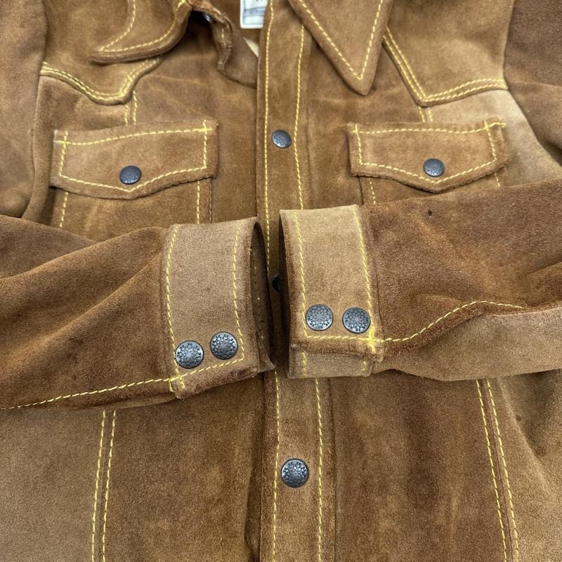 パイオニアウエアー PIONEERWEAR ジャケット、上着 レザージャケット 60s 70s USA製 スエード レザー ウエスタン ジャケット 38 茶 / ブラウン / brown メンズ USED 古着 中古 50154601