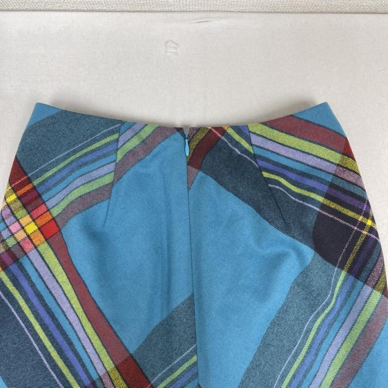 古着 USED スカート ひざ丈スカート M’S GRACY 日本製 チェック ウエスト マーク スカート 38 青 / ブルー / blue レディース USED 古着 中古 50154605