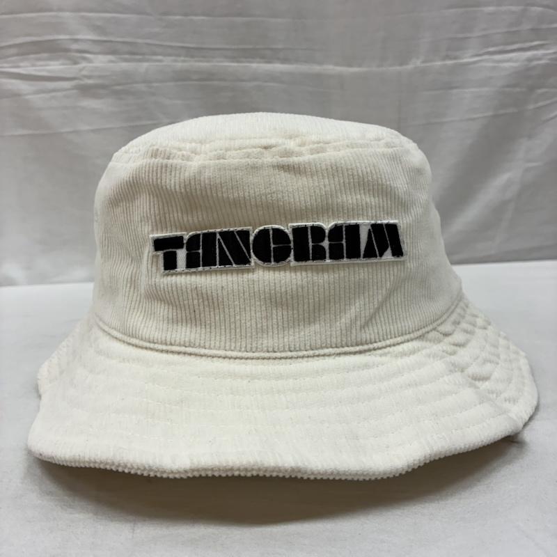 古着 USED 帽子 ハット ベーシック ロゴ ワッペン コーデュロイ バケットハット TGA-UHAT10 - ロゴ、文字 X 刺繍 白 / ホワイト / white X 黒 / ブラック / black メンズ USED 古着 中古 50154608