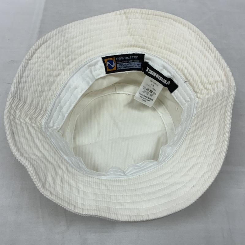 古着 USED 帽子 ハット ベーシック ロゴ ワッペン コーデュロイ バケットハット TGA-UHAT10 - ロゴ、文字 X 刺繍 白 / ホワイト / white X 黒 / ブラック / black メンズ USED 古着 中古 50154608