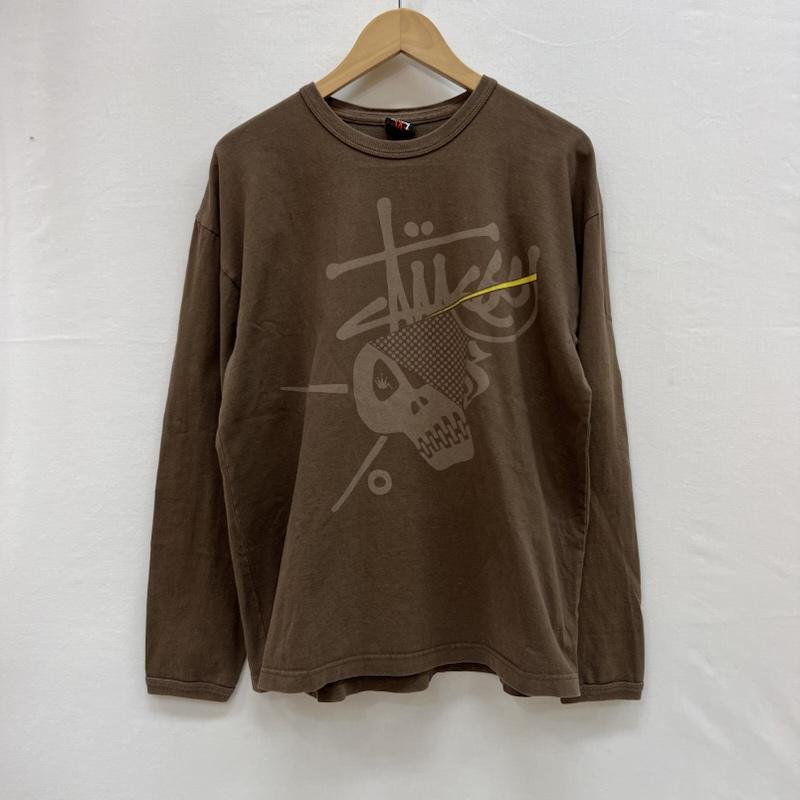 ステューシー STUSSY Tシャツ 長袖 00s スカル ロゴ 長袖 Tシャツ ロンT M 茶 / ブラウン / brown メンズ USED 古着 中古 50154652