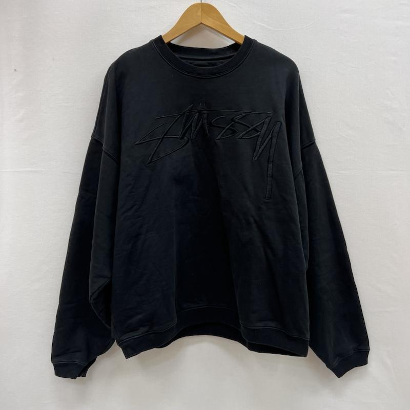 ステューシー STUSSY トレーナー 長袖 22AW RELAXED ロゴ 刺繍 クルーネック スウェット M 黒 / ブラック / black メンズ USED 古着 中古 50154653