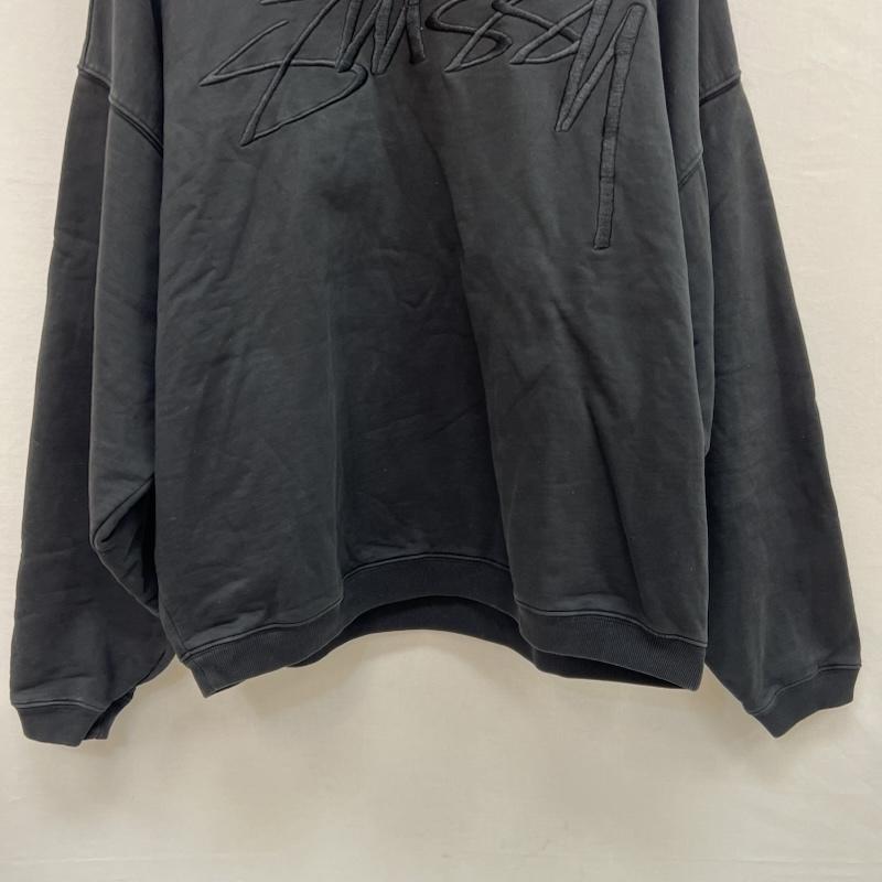 ステューシー STUSSY トレーナー 長袖 22AW RELAXED ロゴ 刺繍 クルーネック スウェット M 黒 / ブラック / black メンズ USED 古着 中古 50154653
