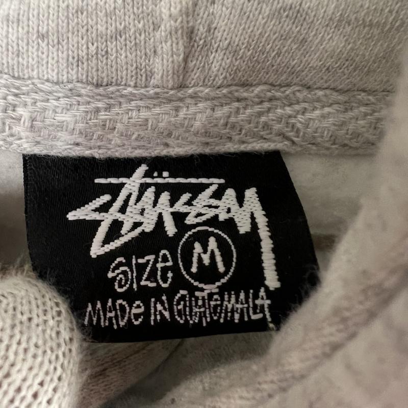 ステューシー STUSSY パーカー 長袖 折れクラウン ロゴ プルオーバー スウェット パーカー M 灰 / グレー / gray メンズ USED 古着 中古 50154655