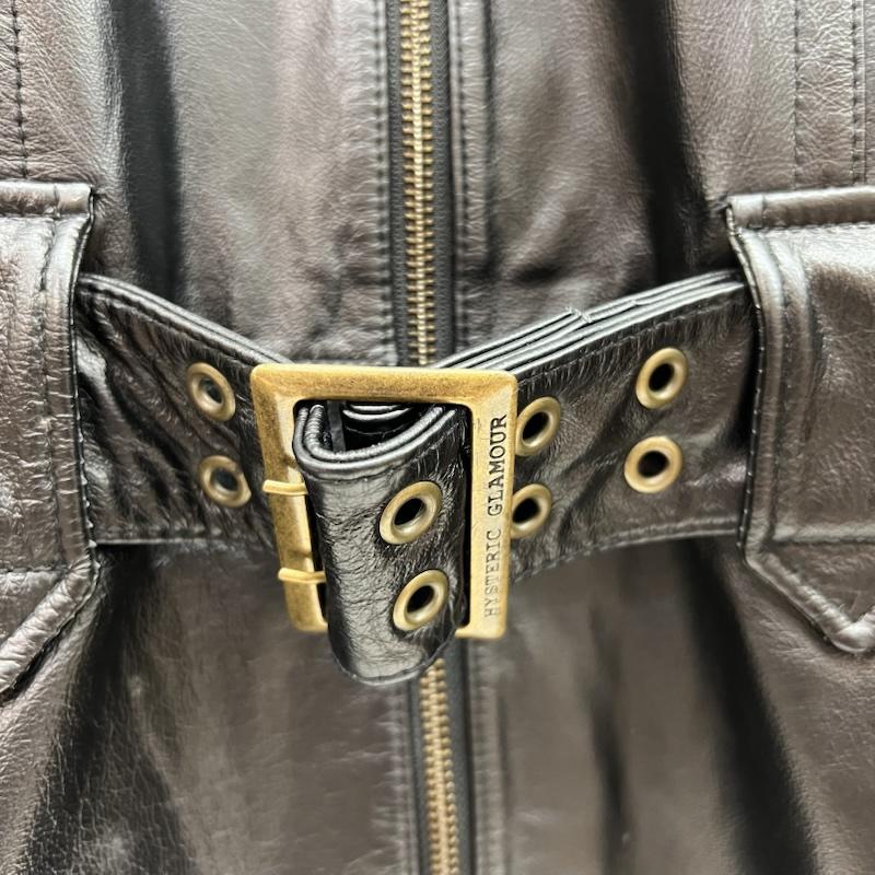 ヒステリックグラマー HYSTERIC GLAMOUR ジャケット、上着 レザージャケット 00s ニット切替 レザージャケット y2k FREE 黒 / ブラック / black レディース USED 古着 中古 50154666