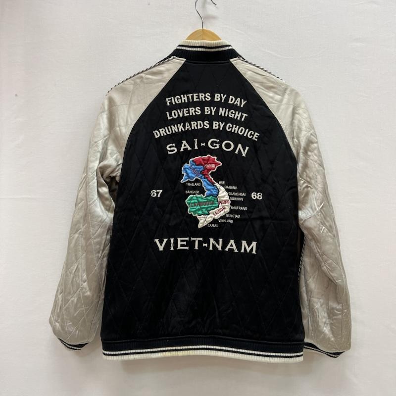 ヒステリックグラマー HYSTERIC GLAMOUR ジャケット、上着 ジャンパー、ブルゾン 別珍 サテン リバーシブル スカジャン ガール スカル ベトナム FREE 黒 / ブラック / black レディース USED 古着 中古 50154667