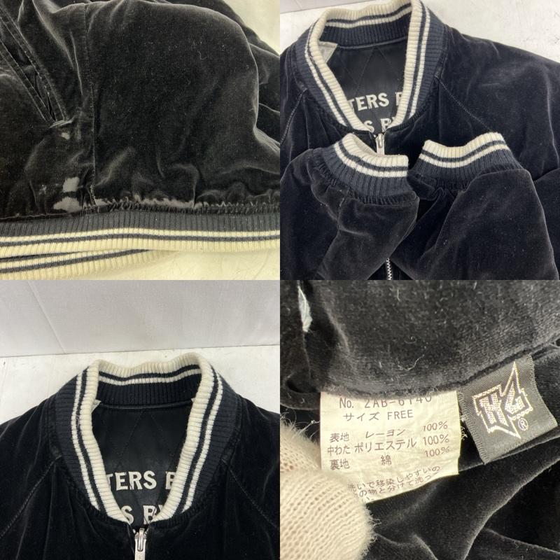 ヒステリックグラマー HYSTERIC GLAMOUR ジャケット、上着 ジャンパー、ブルゾン 別珍 サテン リバーシブル スカジャン ガール スカル ベトナム FREE 黒 / ブラック / black レディース USED 古着 中古 50154667