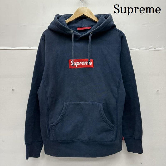 シュプリーム Supreme パーカー 長袖 Box Logo Hooded Sweat ロゴ 刺繡 パーカー S 紺 / ネイビー / navy メンズ USED 古着 中古 50154668