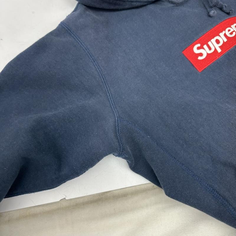 シュプリーム Supreme パーカー 長袖 Box Logo Hooded Sweat ロゴ 刺繡 パーカー S 紺 / ネイビー / navy メンズ USED 古着 中古 50154668