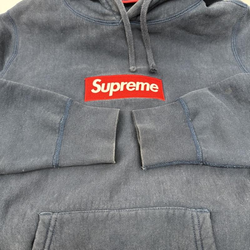 シュプリーム Supreme パーカー 長袖 Box Logo Hooded Sweat ロゴ 刺繡 パーカー S 紺 / ネイビー / navy メンズ USED 古着 中古 50154668