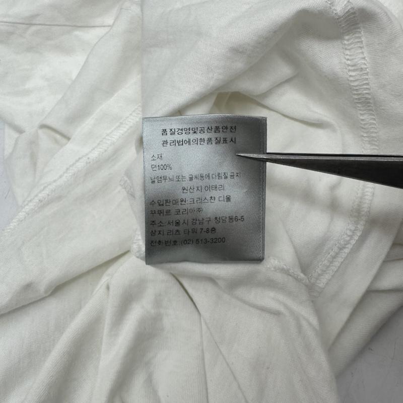 ディオール DIOR Tシャツ 半袖 LE NEW LOCK 1947 フロント ロゴ プリント 半袖 Tシャツ 863J621K8112 XS 白 / ホワイト / white メンズ USED 古着 中古 50154670