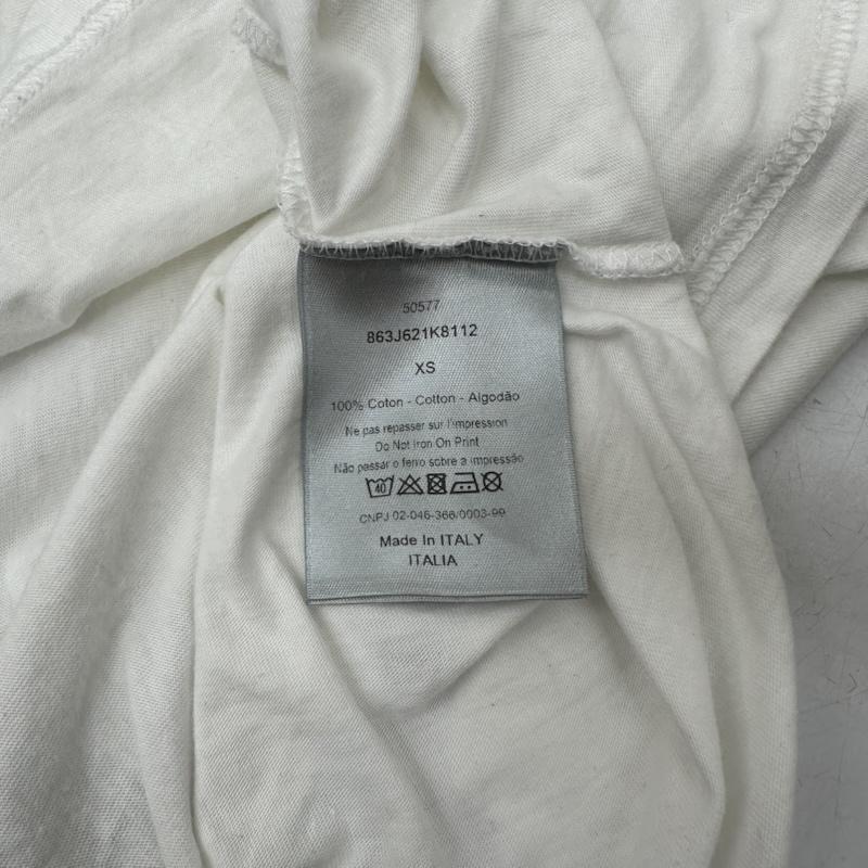 ディオール DIOR Tシャツ 半袖 LE NEW LOCK 1947 フロント ロゴ プリント 半袖 Tシャツ 863J621K8112 XS 白 / ホワイト / white メンズ USED 古着 中古 50154670
