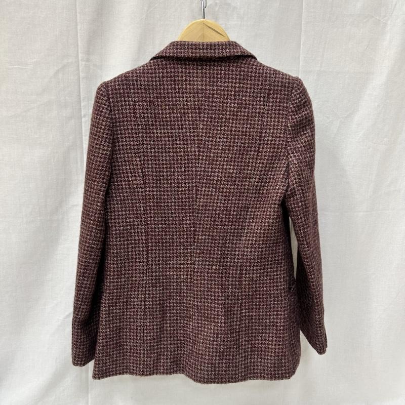 クリスチャンディオール Christian Dior ジャケット、上着 ジャケット、ブレザー pret-a-porter プレタポルテ 千鳥ツイードジャケット シングルテーラードジャケット M 千鳥格子 えんじ / ワインレッド / dark red レディース USED 古着 中古 50154672