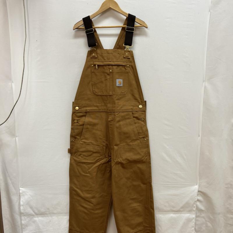 カーハート Carhartt サロペット・オーバーオール サロペット、オーバーオール ダブルニー オーバーオール リラックスフィット ダック ビブ 34 茶 / ブラウン / brown メンズ USED 古着 中古 50154674
