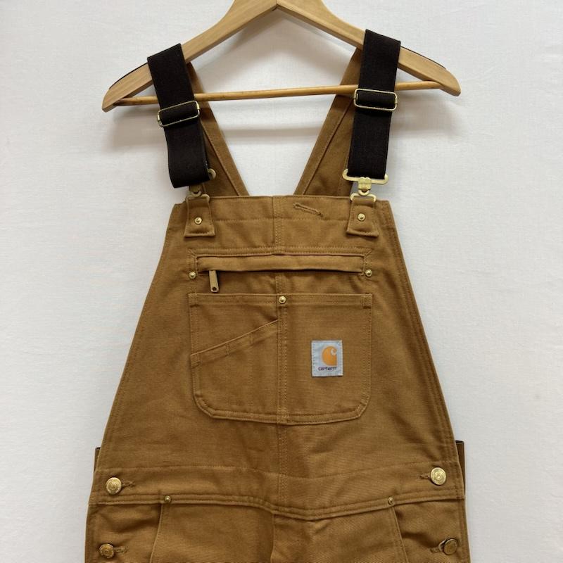 カーハート Carhartt サロペット・オーバーオール サロペット、オーバーオール ダブルニー オーバーオール リラックスフィット ダック ビブ 34 茶 / ブラウン / brown メンズ USED 古着 中古 50154674