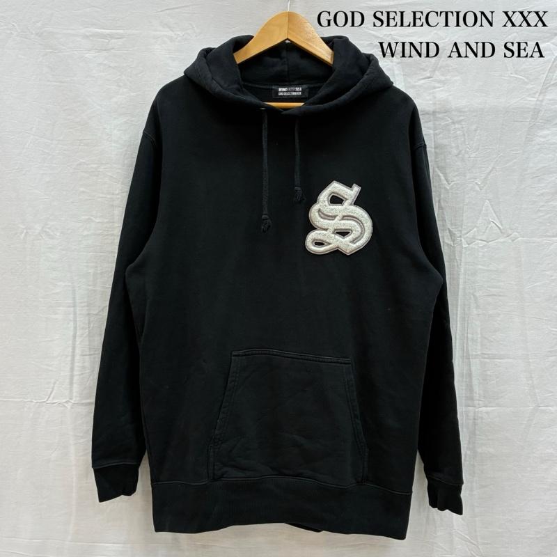 ウィンダンシー WIND AND SEA パーカー 長袖 GOD SELECTION XXX ゴッドセレクション WDS-C-GOD-23-Q3-09 プルオーバー スウェット パーカー L ロゴ、文字 黒 / ブラック / black メンズ USED 古着 中古 50154678
