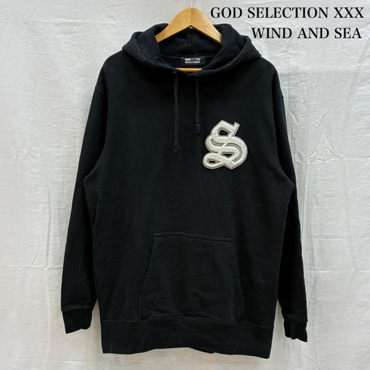 ウィンダンシー WIND AND SEA パーカー 長袖 GOD SELECTION XXX ゴッドセレクション WDS-C-GOD-23-Q3-09 プルオーバー スウェット パーカー L ロゴ、文字 黒 / ブラック / black メンズ USED 古着 中古 50154678