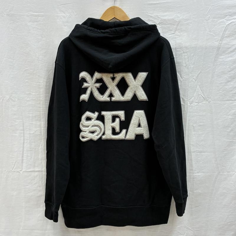 ウィンダンシー WIND AND SEA パーカー 長袖 GOD SELECTION XXX ゴッドセレクション WDS-C-GOD-23-Q3-09 プルオーバー スウェット パーカー L ロゴ、文字 黒 / ブラック / black メンズ USED 古着 中古 50154678