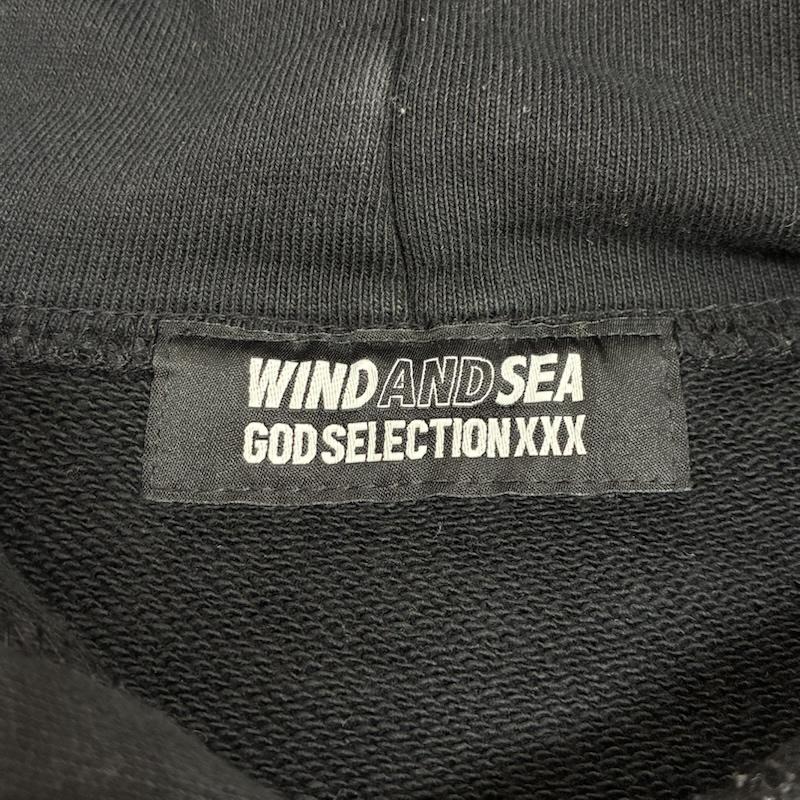 ウィンダンシー WIND AND SEA パーカー 長袖 GOD SELECTION XXX ゴッドセレクション WDS-C-GOD-23-Q3-09 プルオーバー スウェット パーカー L ロゴ、文字 黒 / ブラック / black メンズ USED 古着 中古 50154678
