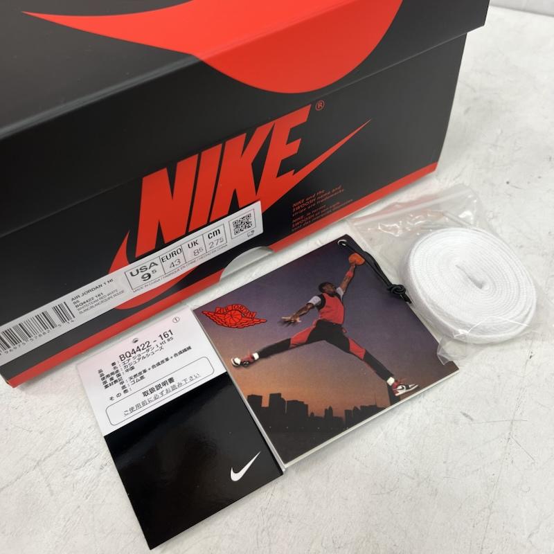 ナイキ NIKE スニーカー スニーカー AIR JORDAN 1 HIGH 85  METALLIC BURGUNDY  BQ4422-161 エア ジョーダン ハイ 27.5cm 白 / ホワイト / white X 赤 / レッド / red メンズ USED 古着 中古 50154683