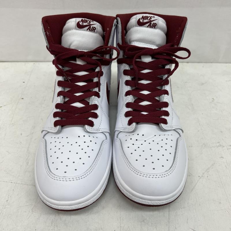 ナイキ NIKE スニーカー スニーカー AIR JORDAN 1 HIGH 85  METALLIC BURGUNDY  BQ4422-161 エア ジョーダン ハイ 27.5cm 白 / ホワイト / white X 赤 / レッド / red メンズ USED 古着 中古 50154683
